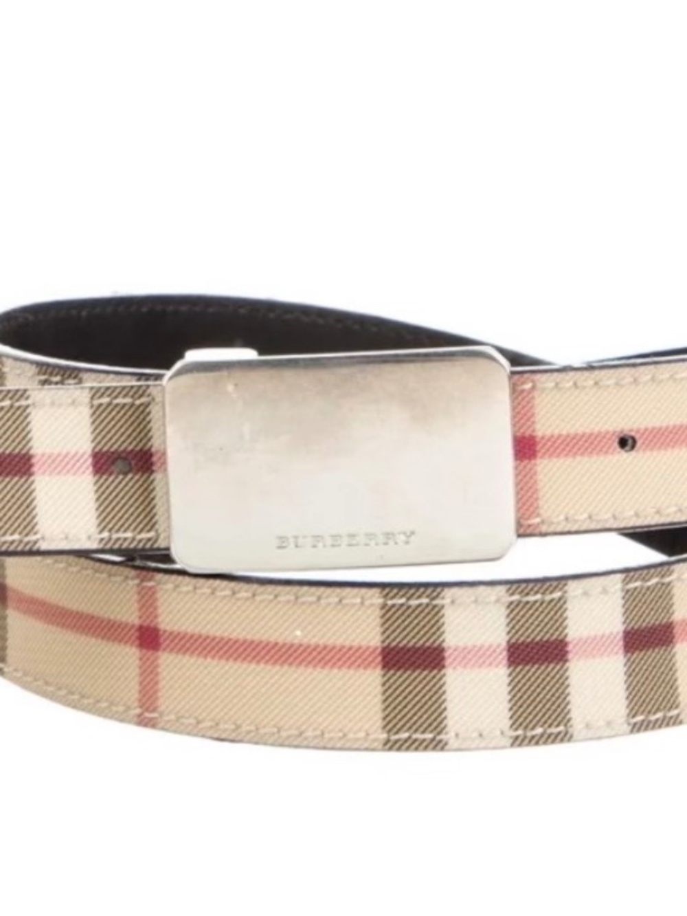 Burberry Nova Check skinny belt size medium